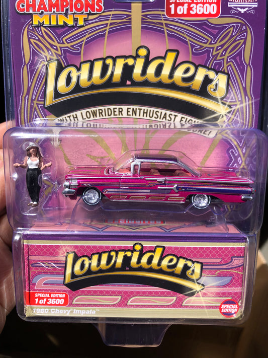 Racing Champions 1:64 Lowriders 1960 Chevrolet Impala SS with American Diorama Figure Limited 3,600 Pieces