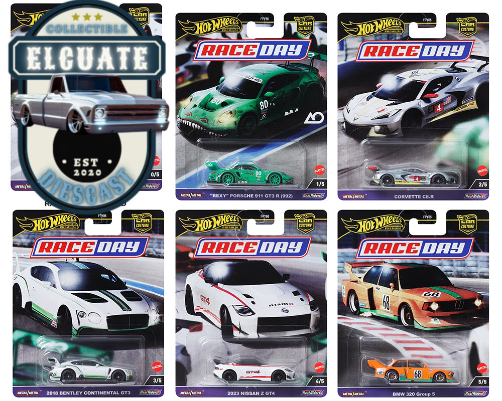 Hot Wheels 1:64 car Culture 2024 D case “Race Day” SET of 5 cars diescast scale 1:64