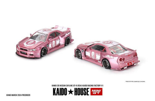 Nissan skyline GT-R R-34 kaido house factory v1 1:64 Pink