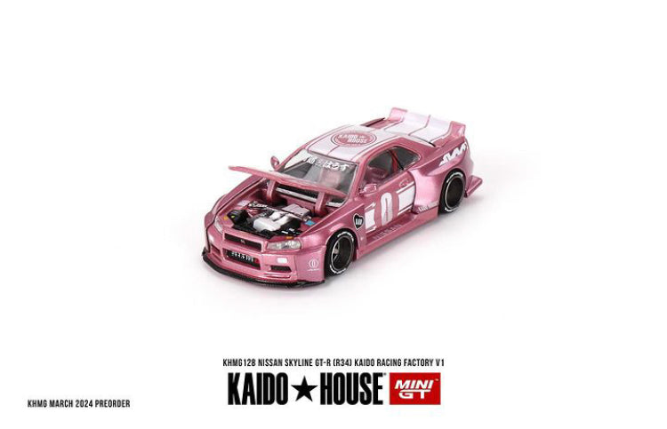 Nissan skyline GT-R R-34 kaido house factory v1 1:64 Pink