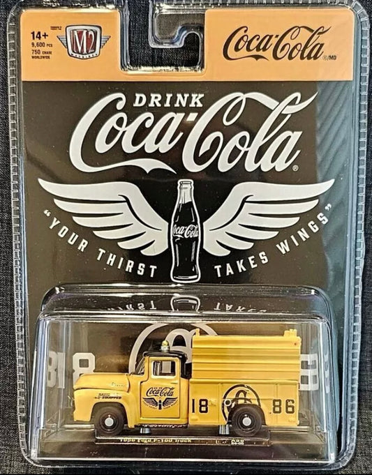 NEW 2024 M2 Machines - Coca-Cola  *1956 FORD F-100 TRUCK*  Service Truck  # A 38