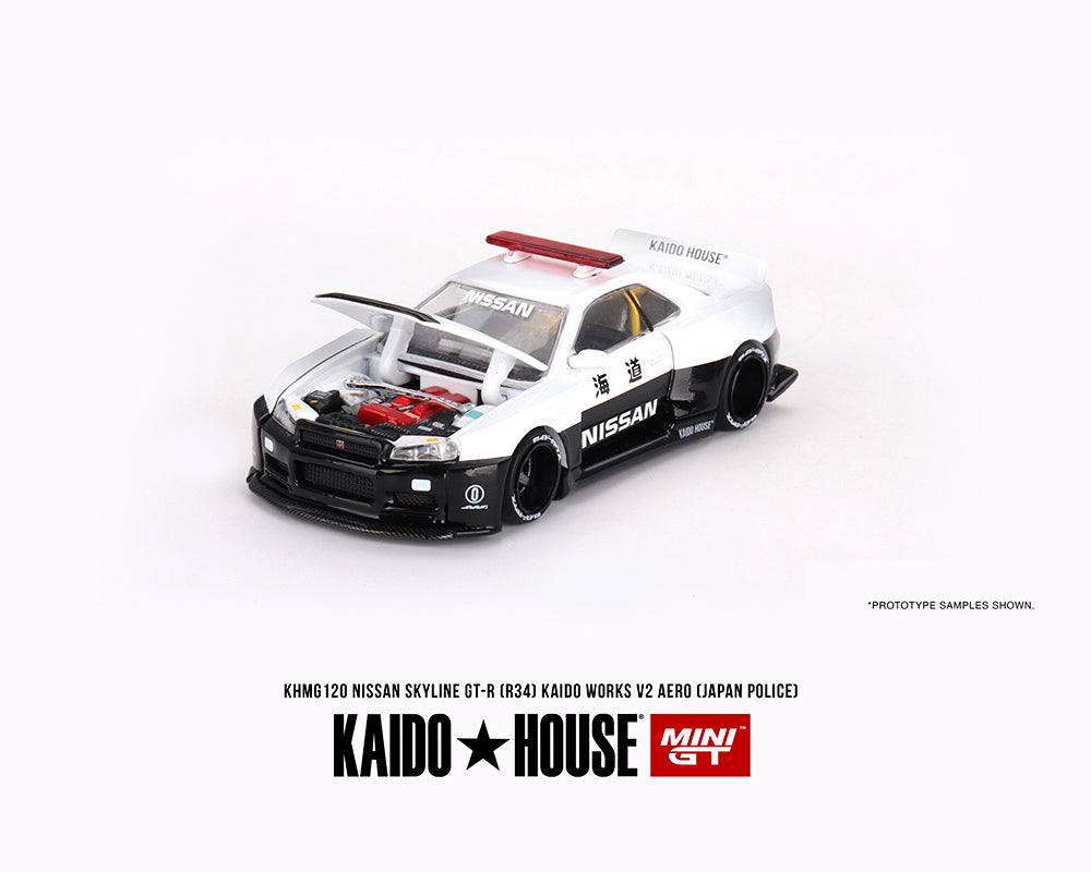 Kaido House x Mini GT 1:64 Nissan Skyline GT-R R34 Kaido Works (V2 Aero