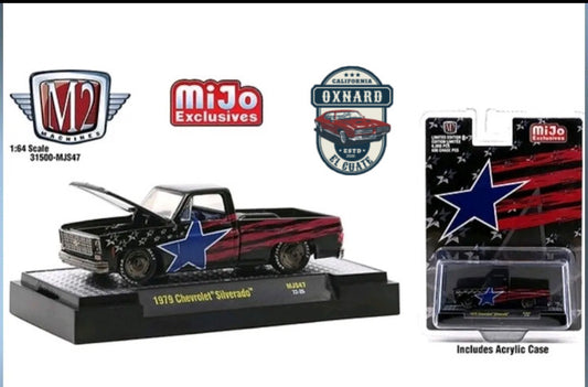 M2 Machines 1:64 MiJo Exclusives 1979 Chevrolet Silverado Stars and Stripes