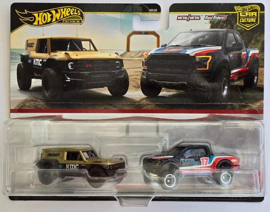 2024 Hot Wheels Premium 2 Pack FORD BRONCO R ’17 FORD F-150 RAPTOR