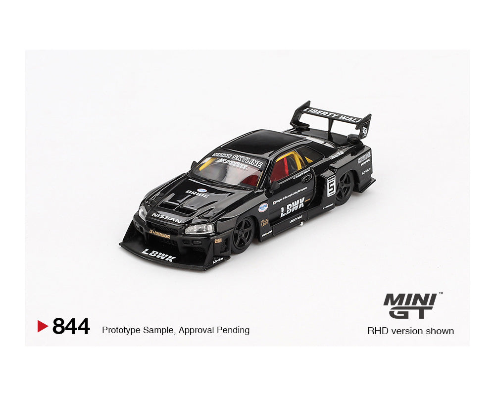 Mini GT 1:64 Nissan LB-ER34 Super Silhouette SKYLINE – Black
Preorder ETA April 2025