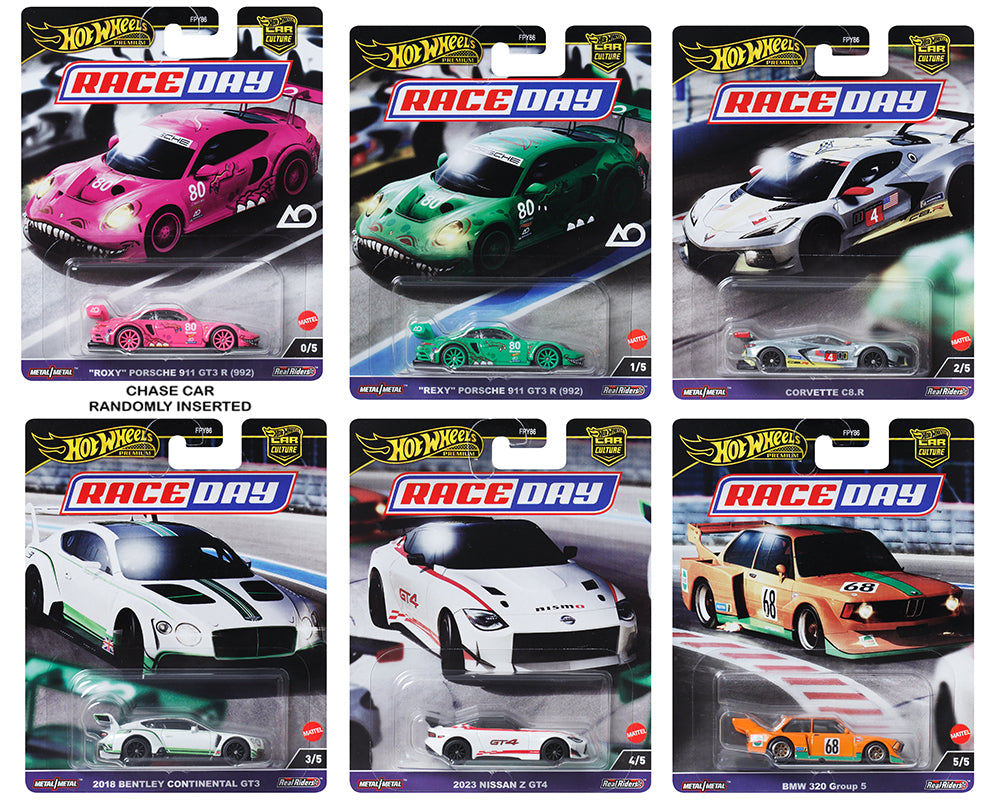 Hot Wheels 1:64 car Culture 2024 D case “Race Day” diescast scale 1:64 Factory sealed case of 10