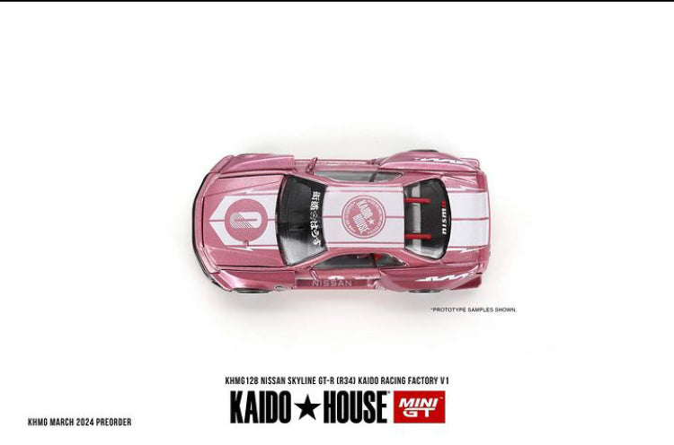 Nissan skyline GT-R R-34 kaido house factory v1 1:64 Pink