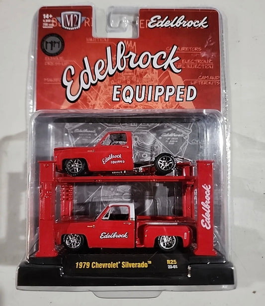 M2 1/64 Auto lift 1979 Chevrolet silverado Edelbrock red R25 NIB