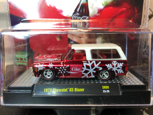 m2 machines 1/64 Coca Cola Christmas 2023 1973 Chevy K5 Blazer Sk08-23-26