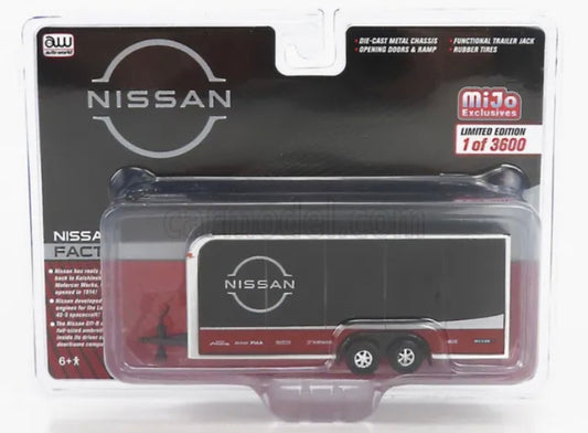 Static Model Diecast Cart Car Trailer Nissan Car Transporter 1:64