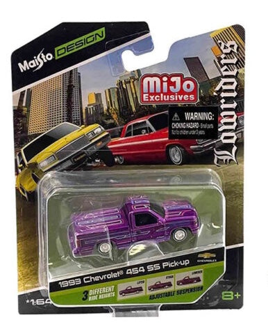 Maisto 1:64 1992 Chevrolet 454 SS Lowriders – Candy Pink – Design Lowriders – MiJo Exclusives Limited Edition 3,600 Pieces