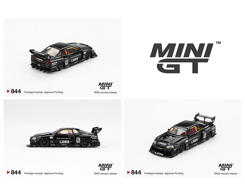 Mini GT 1:64 Nissan LB-ER34 Super Silhouette SKYLINE – Black
Preorder ETA April 2025