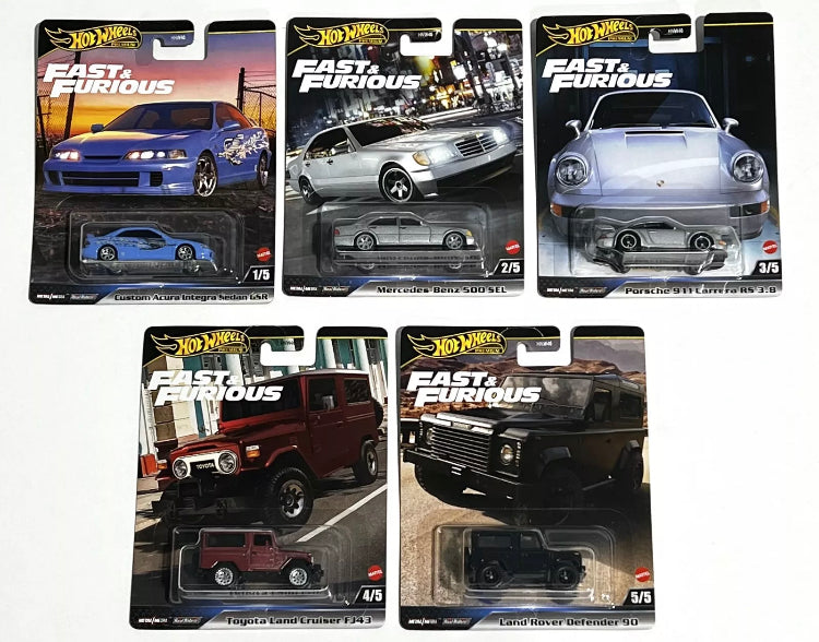 Hot Wheels Premium Fast and Furious 2024 Mix 3 [Set Of 5]