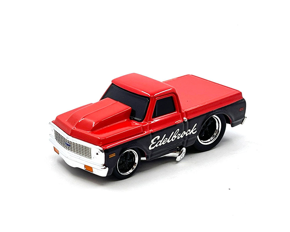 Preorder) Muscle Machines 1:64 1972 Chevrolet C-10 Pick Up Edelbrock Limited Edition – Red with Black –