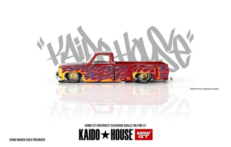 Kaido house Chevrolet Silverado dually on fire V1 KHMG127