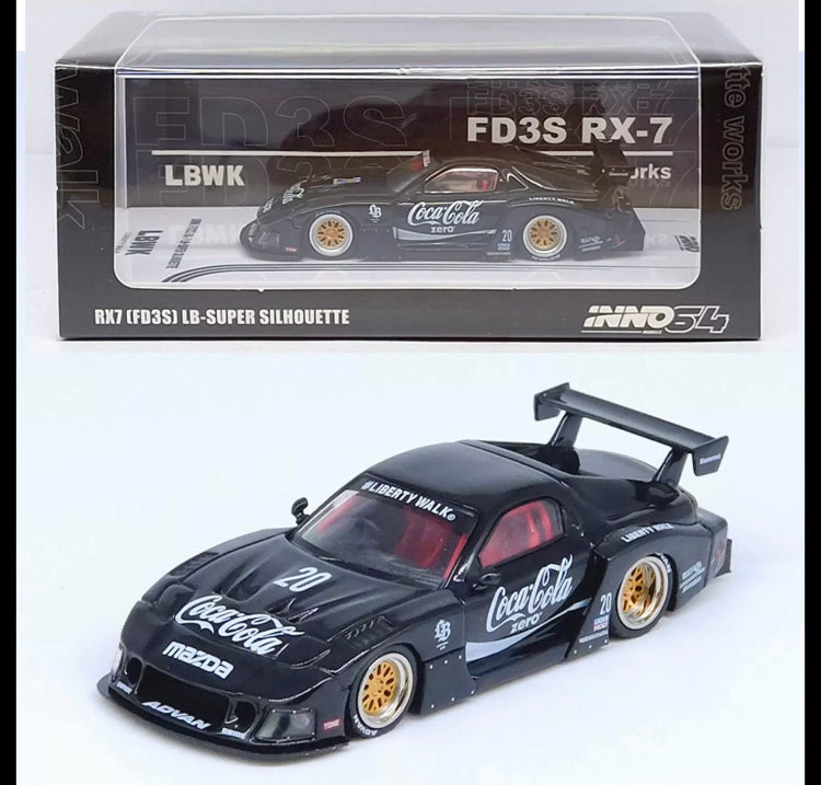 INNO64 1/64 LBWK MAZDA RX7 ( FD3S ) LB-SUPER SILHOUETTE WORKS COCA COLA NEW RX-7