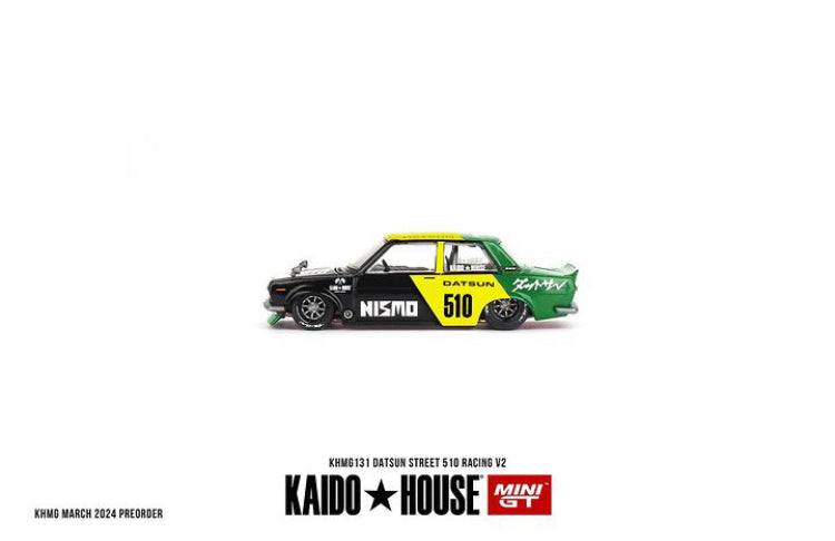 Kaido house Datsun street 510 racing v2 1:64 green yellow KHMG131