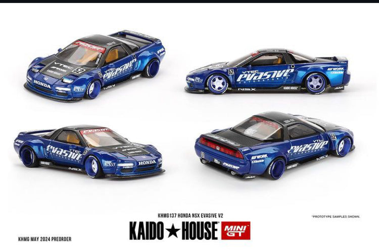 Kaido House x Mini GT 1:64 Honda NSX Evasive V2 – Blue