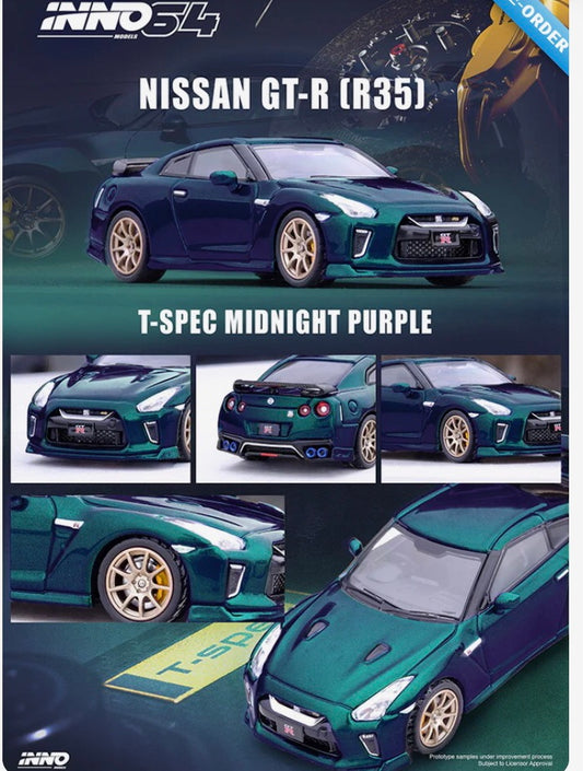 INNO64 inno64 GT-R R35 T-spec midnight purple 1/64 pre-order