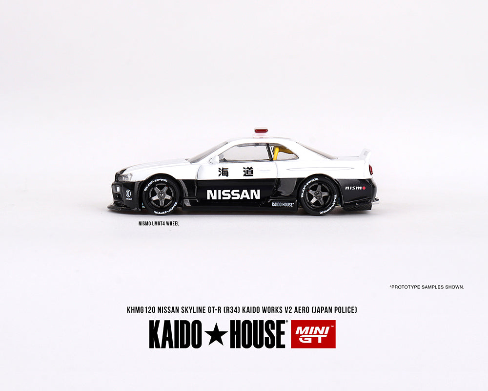 Kaido House x Mini GT 1:64 Nissan Skyline GT-R R34 Kaido Works (V2 Aero