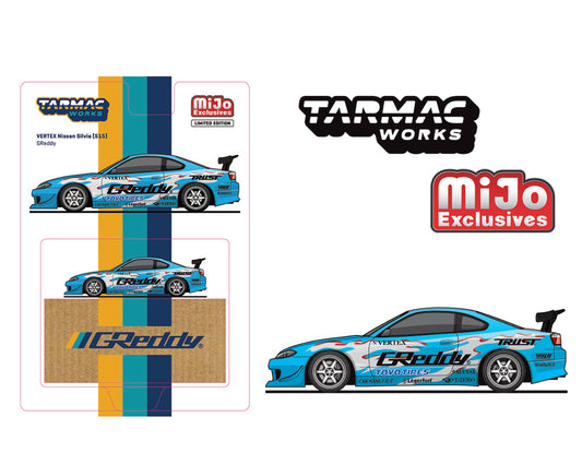 Tarmac Works 1:64 Vertex Nissan Silvia (S15) GReddy Special Limited Edition