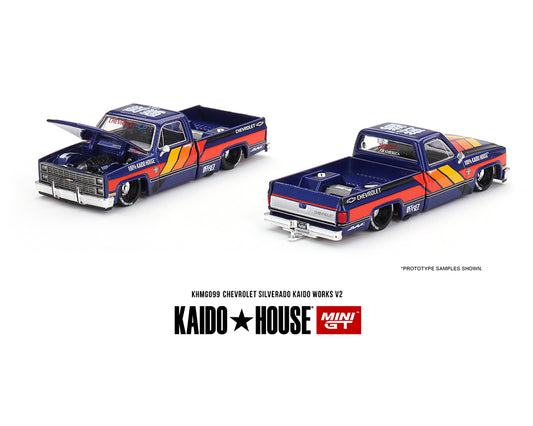 Preorder) Kaido House x Mini GT 1:64 Chevrolet Silverado KAIDO WORKS V2