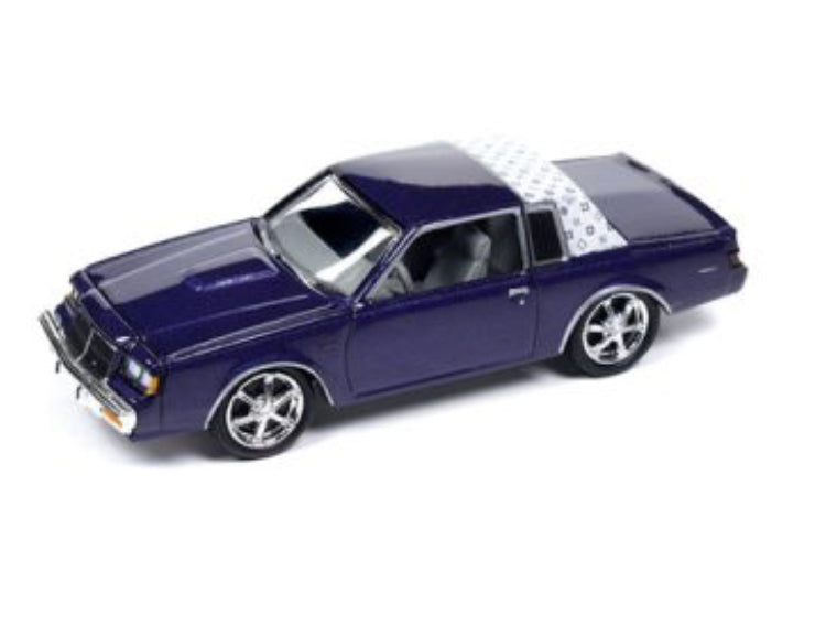 Johnny Lightning 1:64 1987 Buick Regal T-Type Custom – Metallic Purple with White Top – Limited 3,600 Pieces