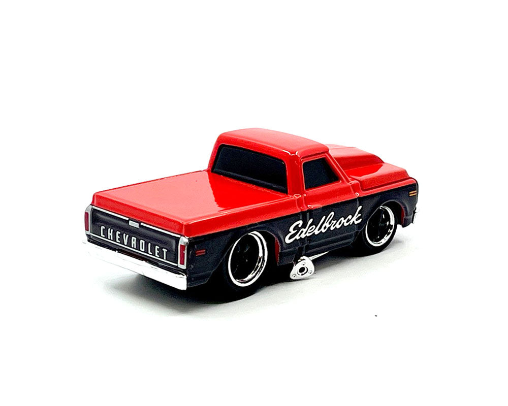 Preorder) Muscle Machines 1:64 1972 Chevrolet C-10 Pick Up Edelbrock Limited Edition – Red with Black –