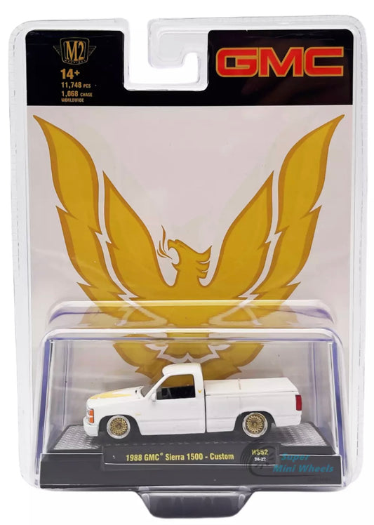 M2 Machines 1:64 1988 GMC Sierra 1500 Custom – White – Hobby Exclusive