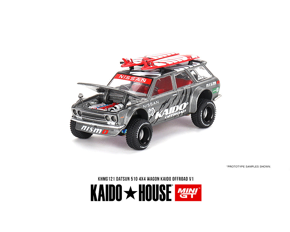 Kaido House x Mini GT 1:64 Datsun KAIDO 510 Wagon 4×4 Kaido Offroad V1