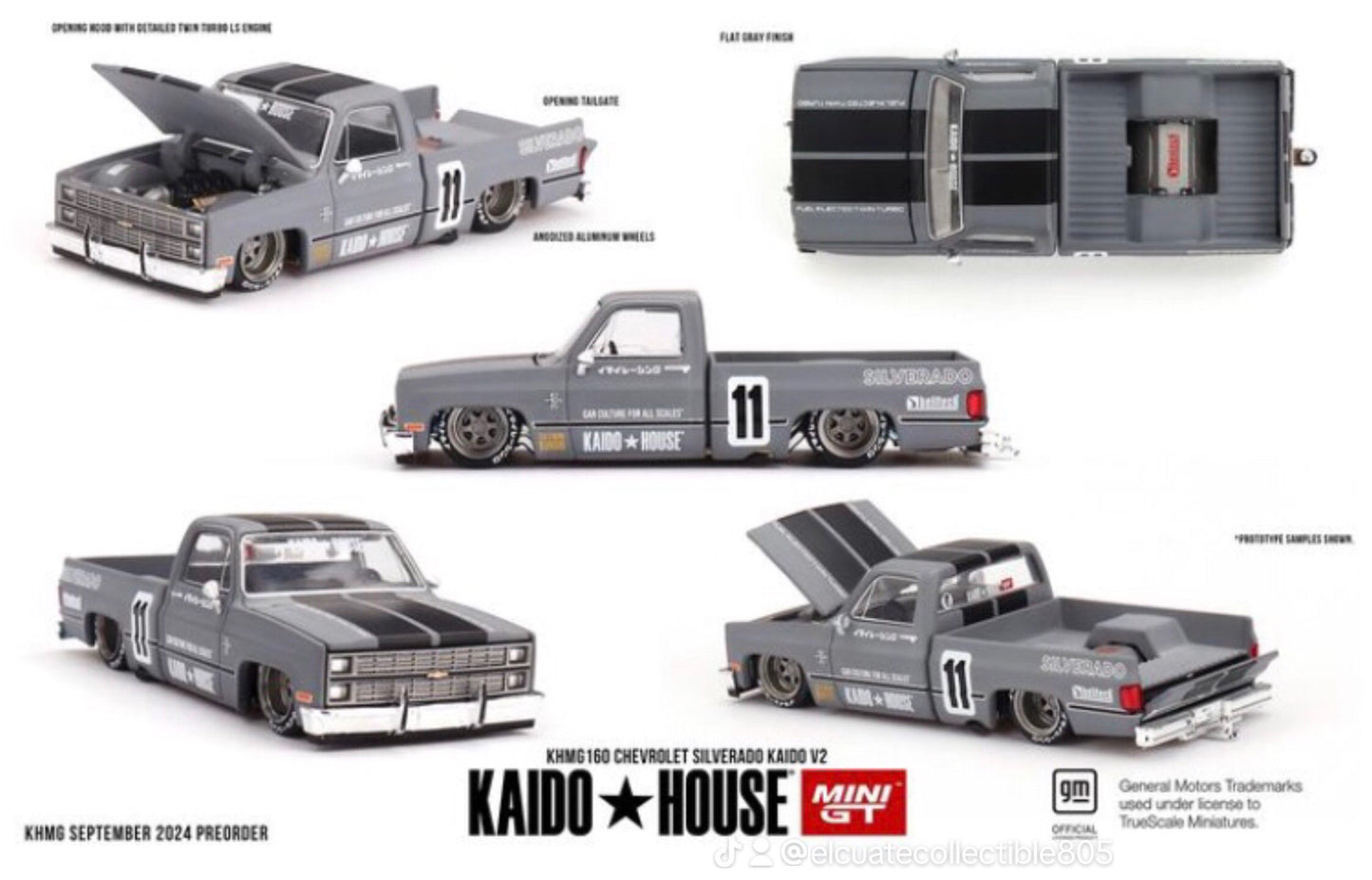 Kaido House x Mini GT 1:64 Chevrolet Silverado Kaido V2 – Grey